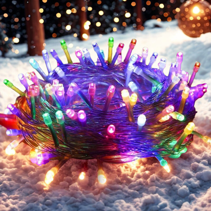 Luzes Pisca Pisca Natal 100 Led 8 Modos Luzes Variadas Cor Das Luzes Pisca Pisca Branco