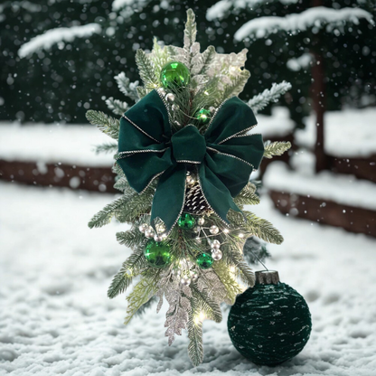 Guirlanda de Natal artificial pré-iluminada 1 unidades, lágrima de Natal sem fio com pinha