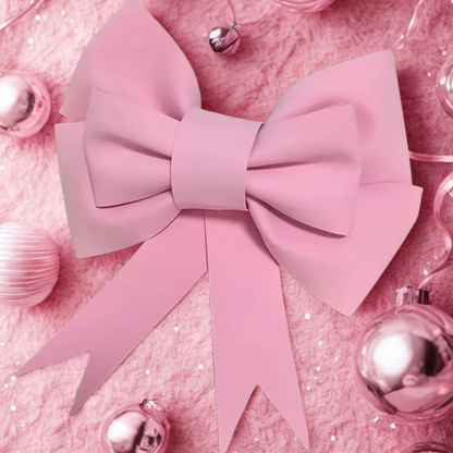 Laço Grande Natal Luxo Glitter 30/50/75cm Para Decoração - Cor Vermelho