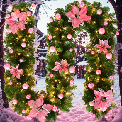 Guirlanda de Natal Decorativa, Guirlanda de Natal com Bengala, Enfeite para Árvore Natal