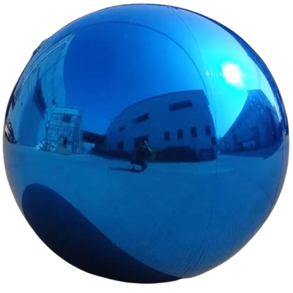 Bola de espelhos para shopping Bola de espelhos inflável, balão gigante espelhado prateado