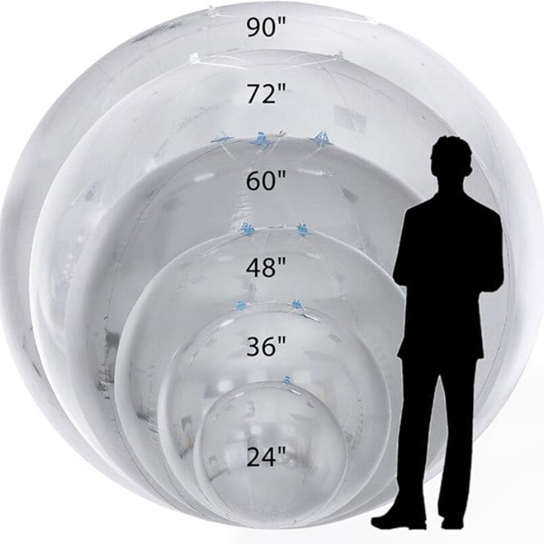 Bola de espelhos para shopping Bola de espelhos inflável, balão gigante espelhado prateado