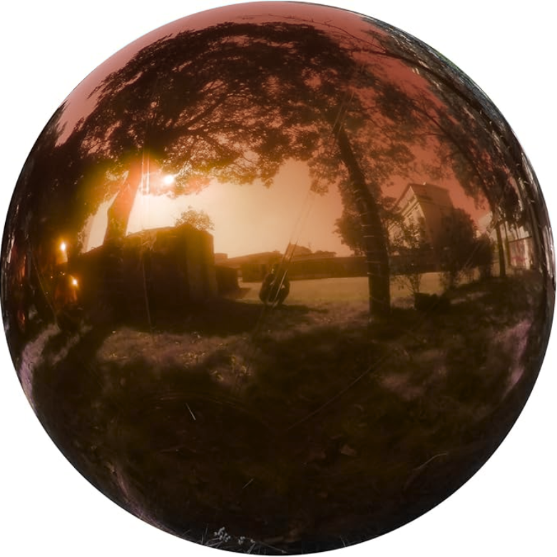 Bola Espelhada Inflável Gigante 6 Peças com Bomba de Ar, Conjunto de Esferas Coloridas