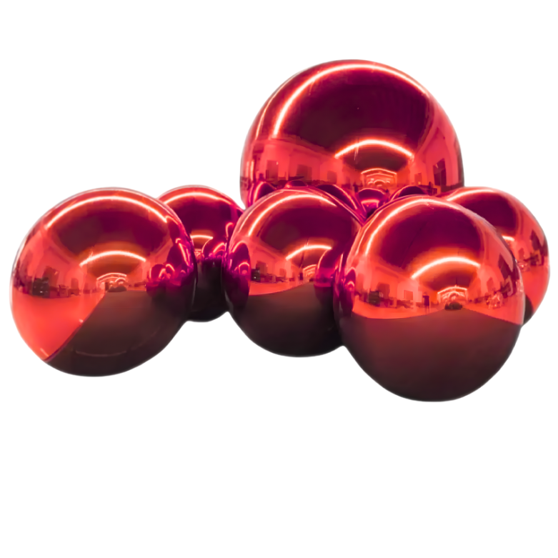 Bola Espelhada Inflável Gigante 6 Peças com Bomba de Ar, Conjunto de Esferas Coloridas