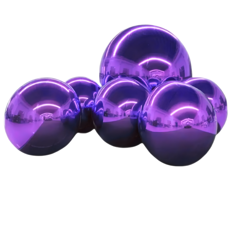 Bola Espelhada Inflável Gigante 6 Peças com Bomba de Ar, Conjunto de Esferas Coloridas