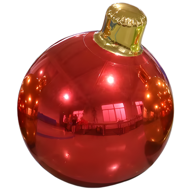 Bolas de espelho infláveis Natal grandes e brilhantes da para decoração de festas e Natal