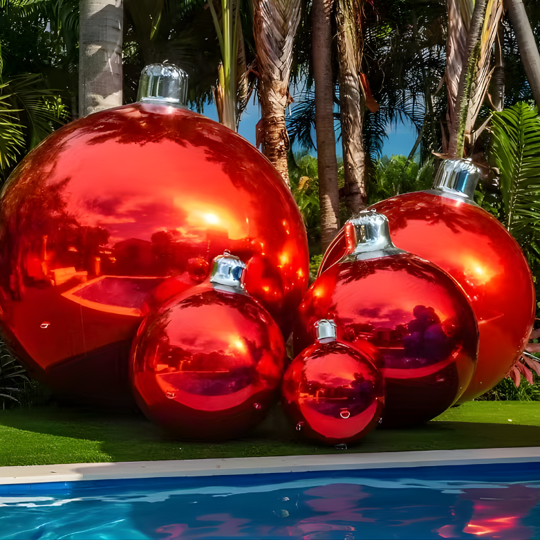 Bola De Natal Inflável Ornamentos de Natal ao ar livre de tamanho extra grande, bolas