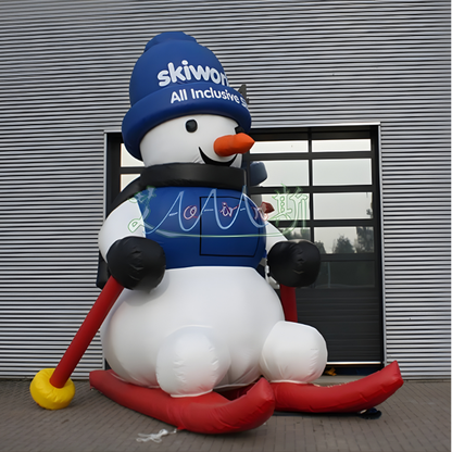 Boneco de neve decorativo Inflável de Natal gigante 4m Boneco de Neve Inflável Natal Alto