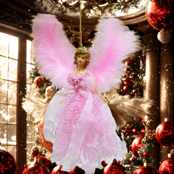 Anjos de Natal para árvore - Toppers de Natal Árvores dos Anjos| Enfeites de anjo árvore