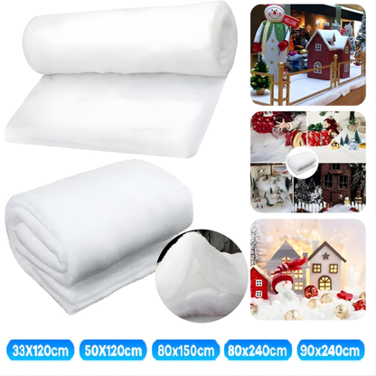 Tapete de neve artificial para decoração de Natal - 80 cm x 240 cm