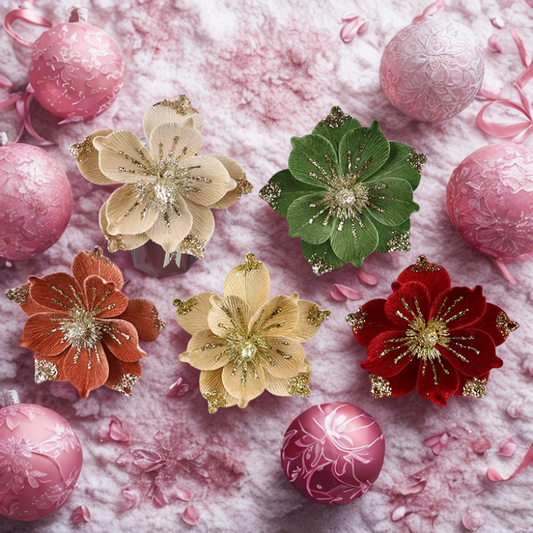 Flor De Natal Poinsettia Flor Artificial Poinsettia Decoração Natal, Enfeites Natal Decorações