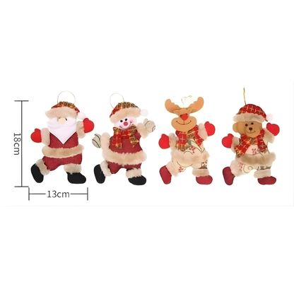 Boneco de Papai Noel fofo em forma de cervo, boneca de Natal, enfeite pendurar árvore