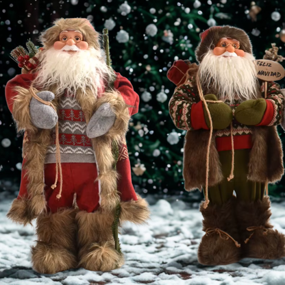 Papai Noel lenhador rústico 2 peças boneco enfeite 45*25CM luxo natal