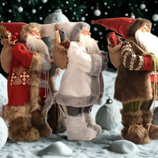 Papai Noel lenhador rústico 2 peças boneco enfeite 45*25CM luxo natal