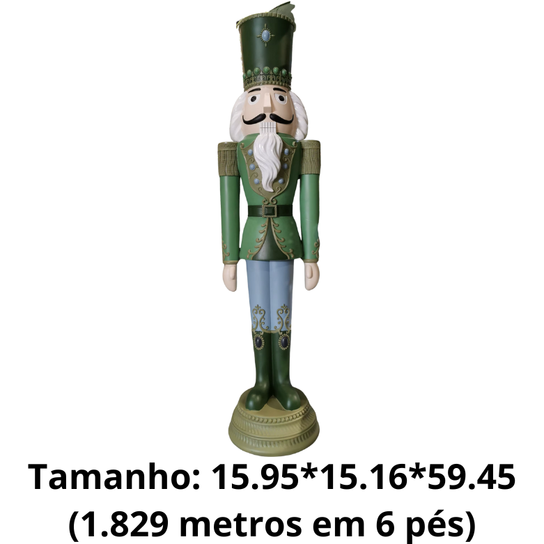 Soldado Quebra-Nozes de fibra de vidro shopping, (1.829 metros em 6 pés) cor verde natal