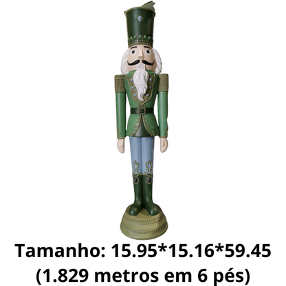 Soldado Quebra-Nozes de fibra de vidro shopping, (1.829 metros em 6 pés) cor verde natal
