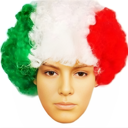 Peruca Copa do Mundo esportiva unissex para adultos | Peruca afro patriótica com touca