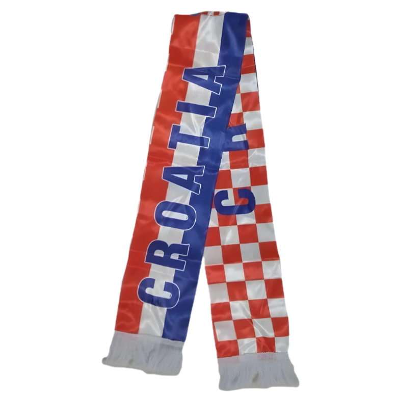 Cachecol da Croácia Copa do Mundo, Cachecol de Futebol da Copa do Mundo de 13*135cm