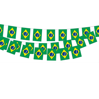 Bandeirinhas Copa do Mundo brasileira do Brasil, pequenas bandeiras de flâmula do Brasil