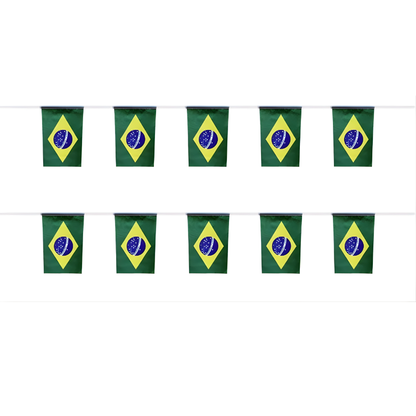 Bandeirinhas Copa do Mundo brasileira do Brasil, pequenas bandeiras de flâmula do Brasil