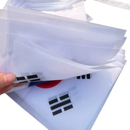 Bandeirinhas Copa do Mundo Coreia do Sul 6 metros Bandeira 20 bandeiras 9'' x 6''