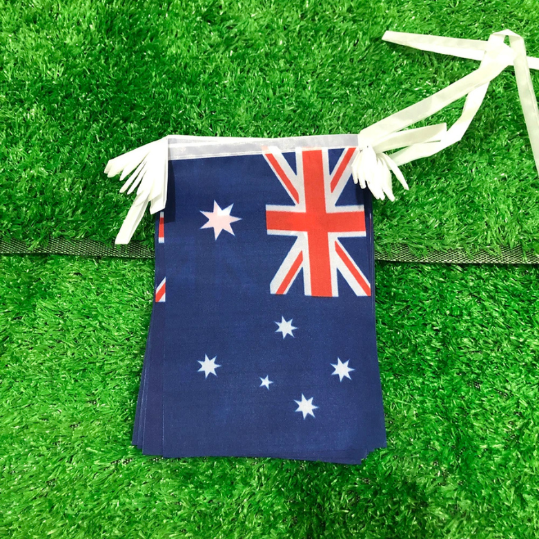 Bandeirinhas Copa do Mundo Cordão de bandeira da Austrália, 50 peças, faixa australiana