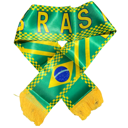 Kit 1 Faixa Cachecol Brasil Torcida Copa Do Mundo Violeta Amarelo 1,35cm