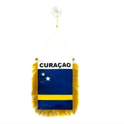 Flamula Mini bandeira de Curaçao 10x15 cm para janela com ventosa