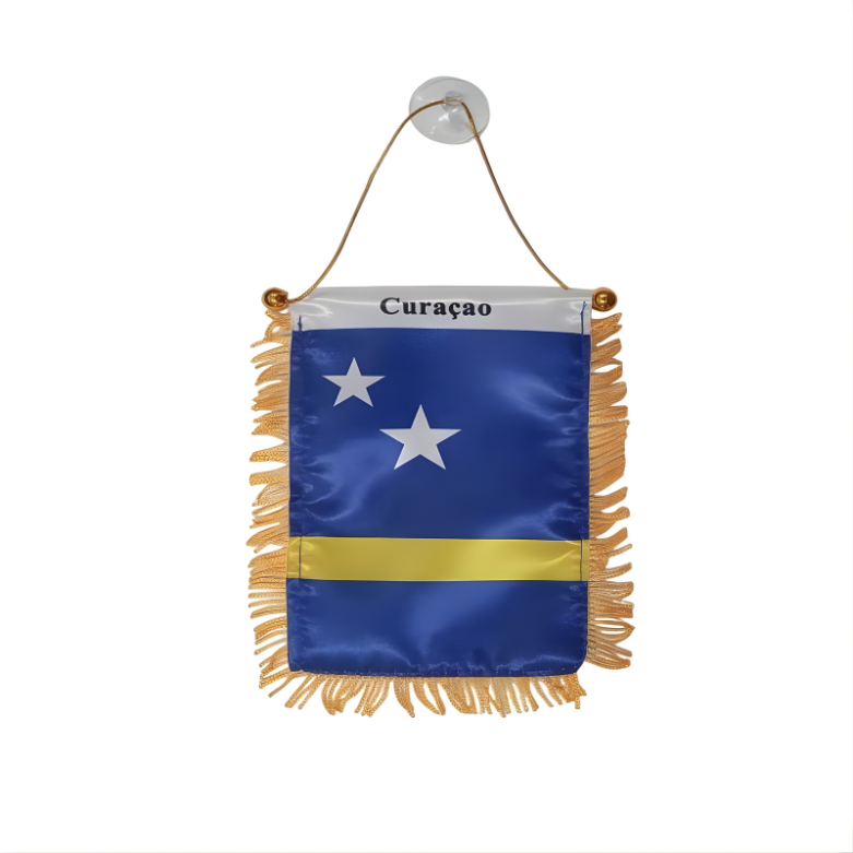 Flamula Mini bandeira de Curaçao 10x15 cm para janela com ventosa