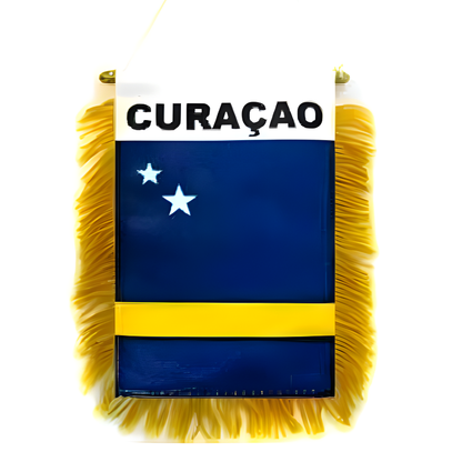 Flamula Mini bandeira de Curaçao 10x15 cm para janela com ventosa