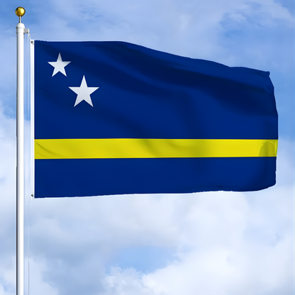 Bandeira de Curaçao Copa do Mundo 2' X 3' Pés 100% Poliéster Bandeira