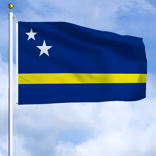 Bandeira de Curaçao Copa do Mundo 2' X 3' Pés 100% Poliéster Bandeira