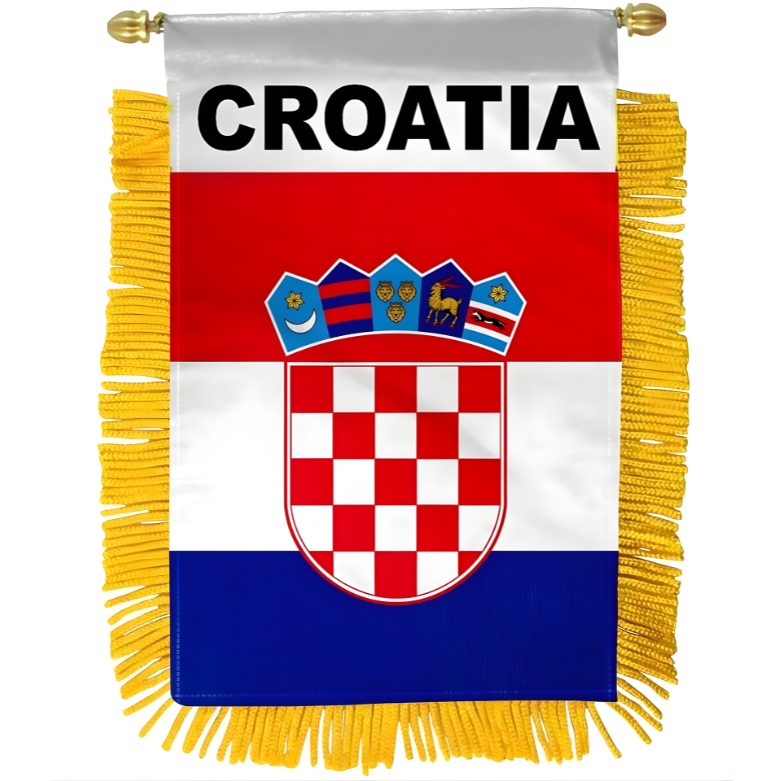 Flamula Mini Bandeiras Copa do Mundo Mini bandeira da Croácia, ideal para pendurar