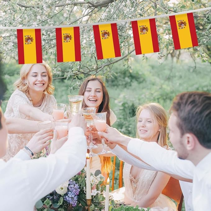 Bandeirolas Copa do Mundo espanholas de 14x21 m (32 pés), 20 peças de mini bandeirolas