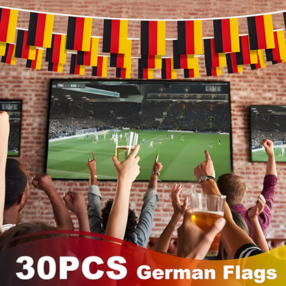 Bandeira de bandeira de corda da Alemanha, mini bandeiras alemãs pequenas bandeiras