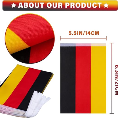 Bandeira de bandeira de corda da Alemanha, mini bandeiras alemãs pequenas bandeiras