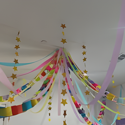 Decorações de colorido papel banner círculo guirlanda para pendurar no carnaval Teto