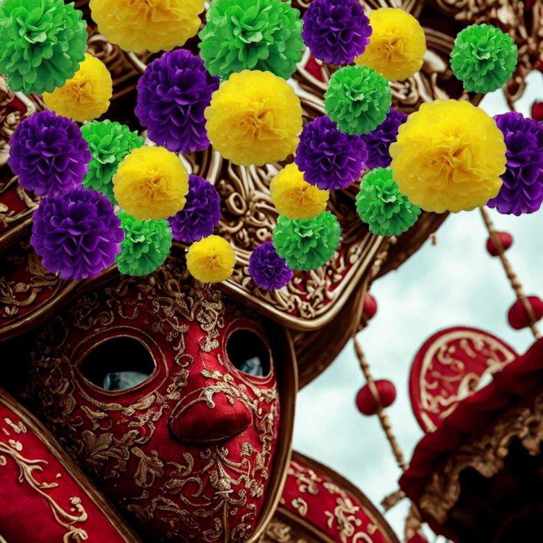 Pompom festa carnaval conjunto de decoração para Carnaval Pompom de Papel Decorativo