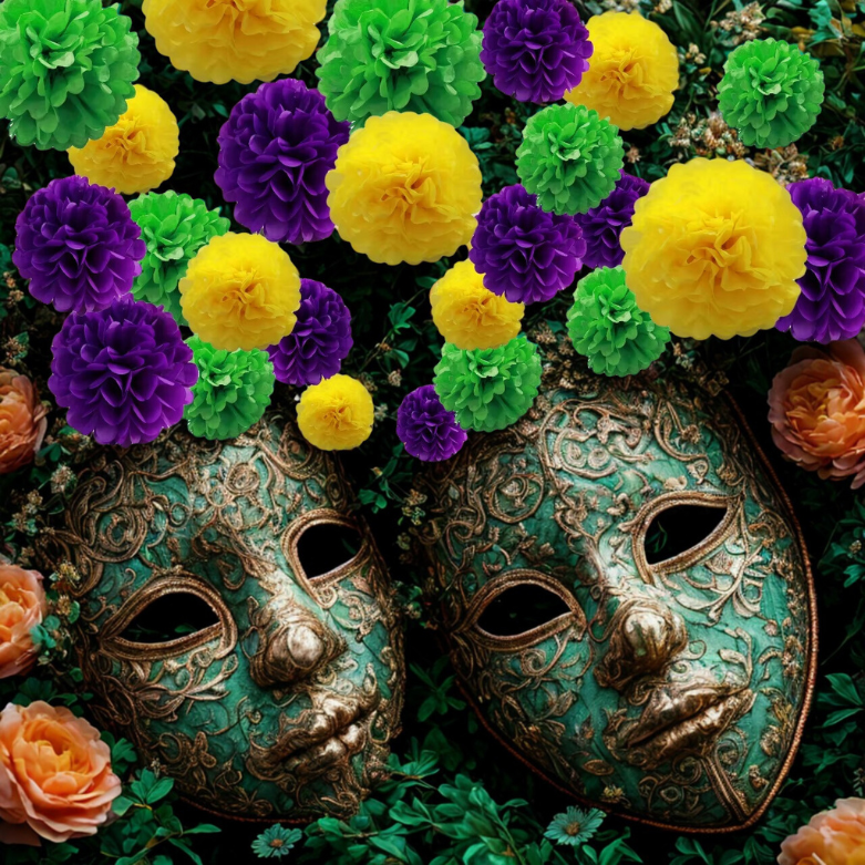 Pompom festa carnaval conjunto de decoração para Carnaval Pompom de Papel Decorativo