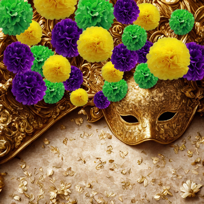 Pompom festa carnaval conjunto de decoração para Carnaval Pompom de Papel Decorativo