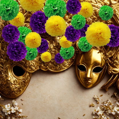 Pompom festa carnaval conjunto de decoração para Carnaval Pompom de Papel Decorativo