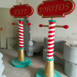 Placas de Natal de fibra de vidro shopping, decoração de navegação comercia e enfeites