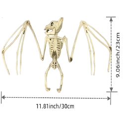 Esqueleto de animal de Halloween, modelo de simulação de esqueleto de morcego e osso