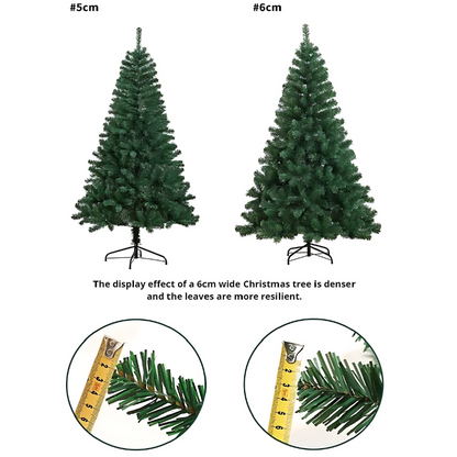 Árvore de Natal tradicional removível em fio de PVC de 180 cm