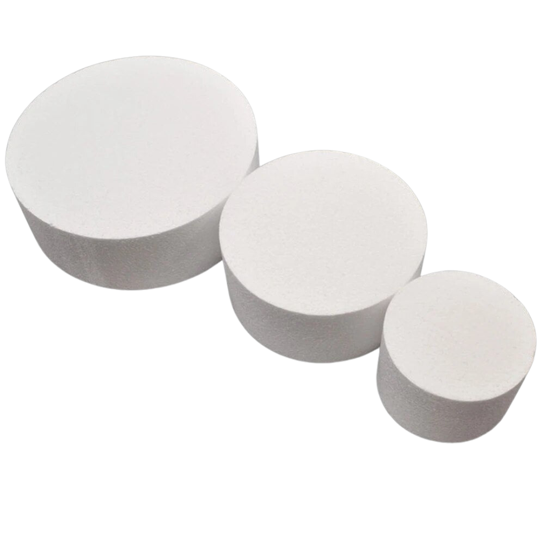 Manequim redondo de espuma de 4 camadas: espumas de bolo de isopor