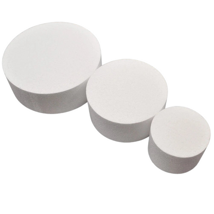 Manequim redondo de espuma de 4 camadas: espumas de bolo de isopor