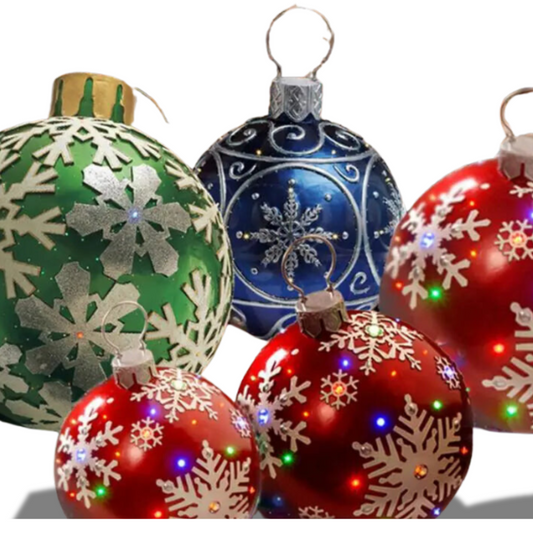 Enfeite De Bola Gigante Inflável Decorado De Natal, 60 Cm