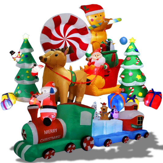 Inflável de PVC Iluminada, Enfeites de Natal Gigantes de 23,6 Polegadas
