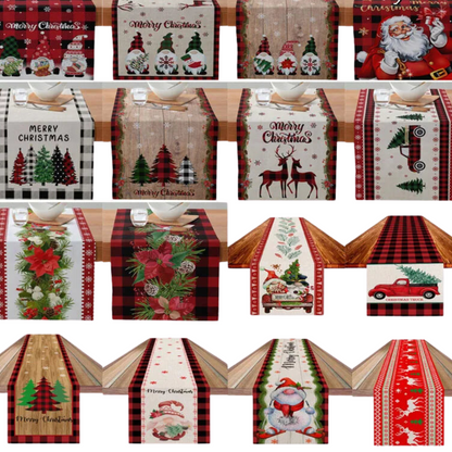 Toalha De Mesa Retangular Decorativa Natal Flocos De Neve Com Branco