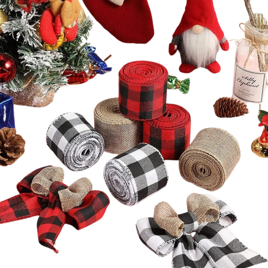 Rolos Cinto De Linho Imitação Xadrez Fita De Tecido Guingão Fita